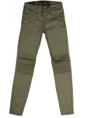 Numero Olive Green Skinny Moto Pants Size 26